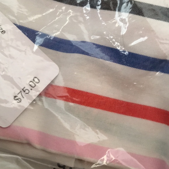 J Crew Rainbow striped tie in front shirt size small - Picture 6 of 8